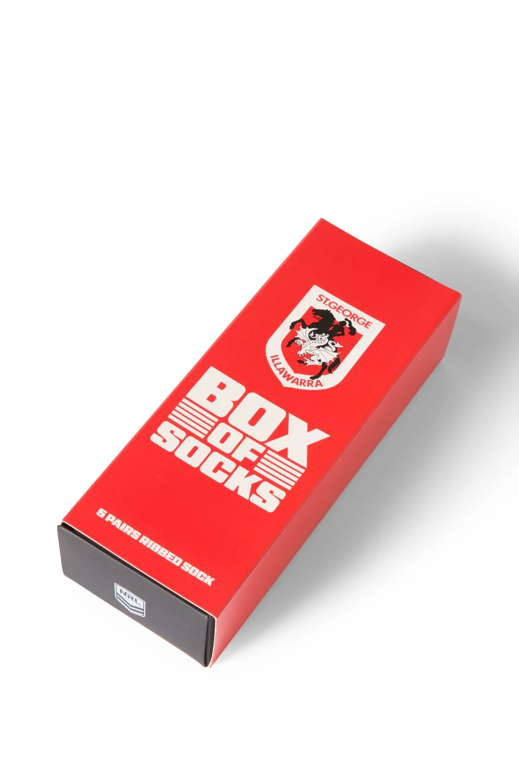 NRL Box Of 5 Socks - St George Illawarra Dragons - One Size Fits Most - Gift Box - Image 2