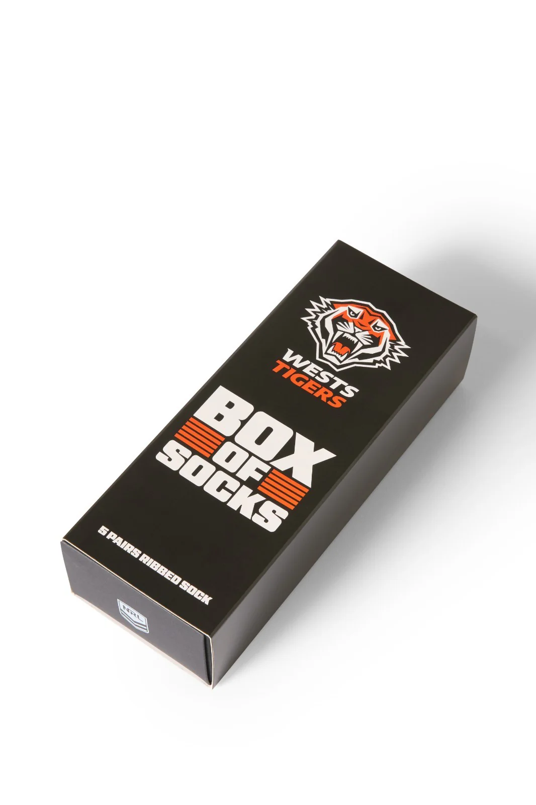 NRL Box Of 5 Socks - West Tigers - One Size Fits Most - Gift Box - Image 2