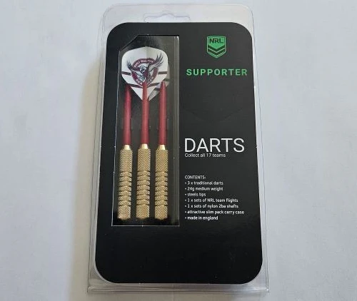 NRL Brass Dart Set - Manly Sea Eagles - Set of 3 - 24 Grams - Darts - Image 2