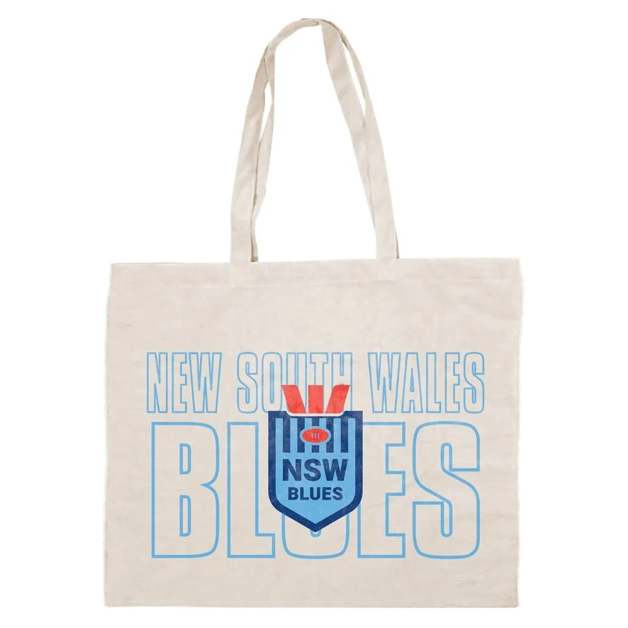 NRL Canvas Tote Bag - New South Wales Blues - NSW - Re-Useable Carry Bag - Image 2