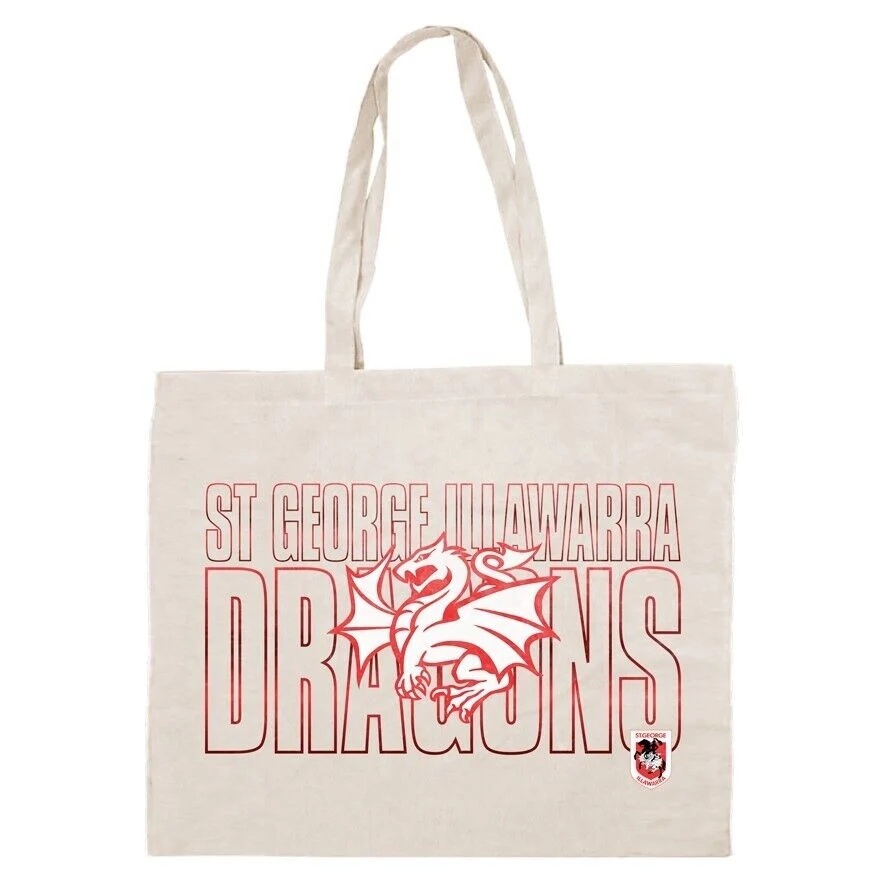 NRL Canvas Tote Bag - St George Illawarra Dragons - Re-Useable Carry Bag - Image 2