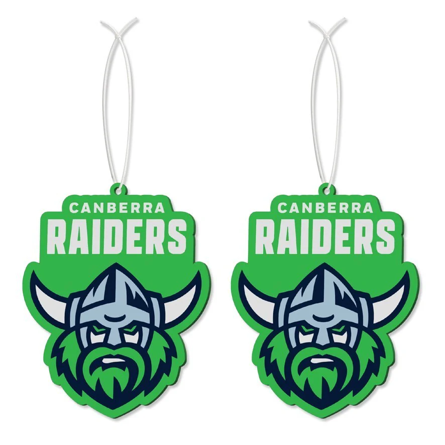 NRL Car Air Freshener 2 Pack - Canberra Raiders - Scented - Set of Two