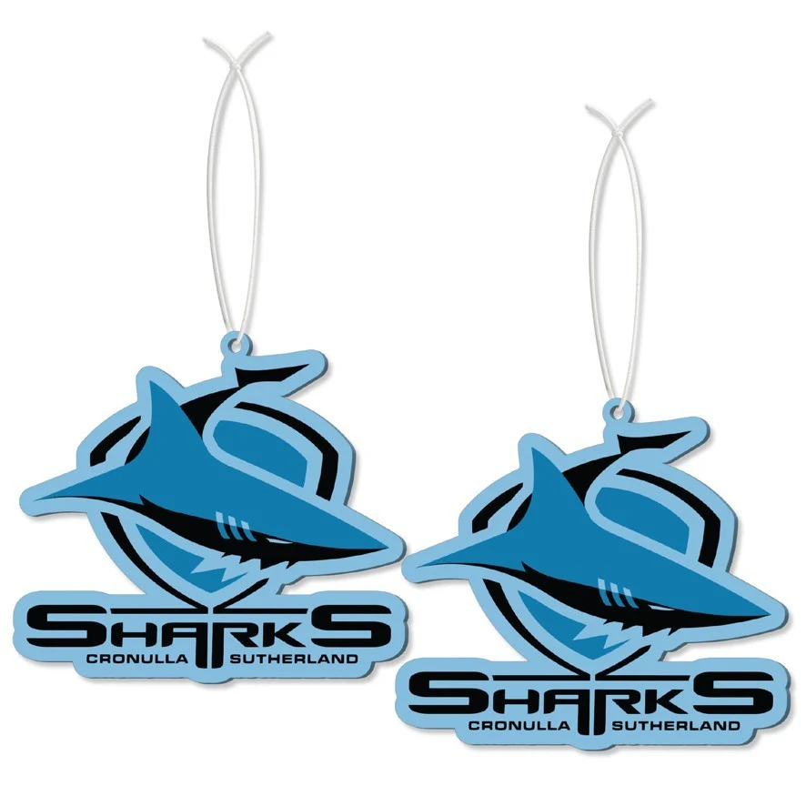 NRL Car Air Freshener 2 Pack - Cronulla Sharks - Scented - Set of Two