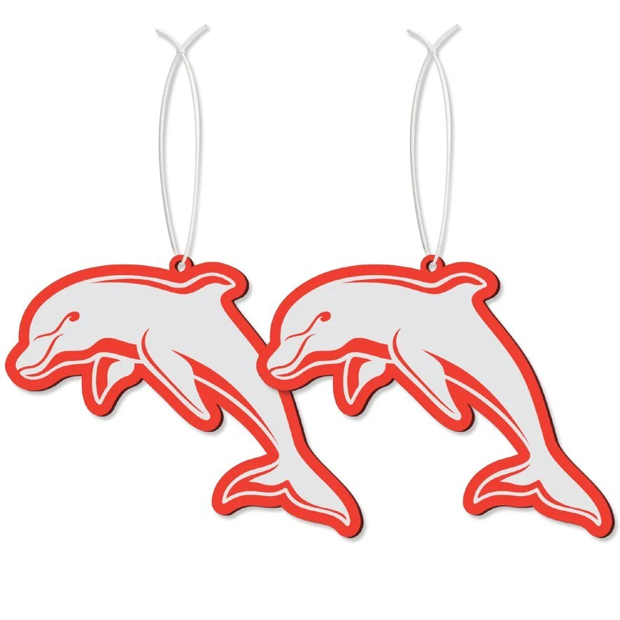 NRL Car Air Freshener 2 Pack - Dolphins - Scented - Set of Two - Image 2