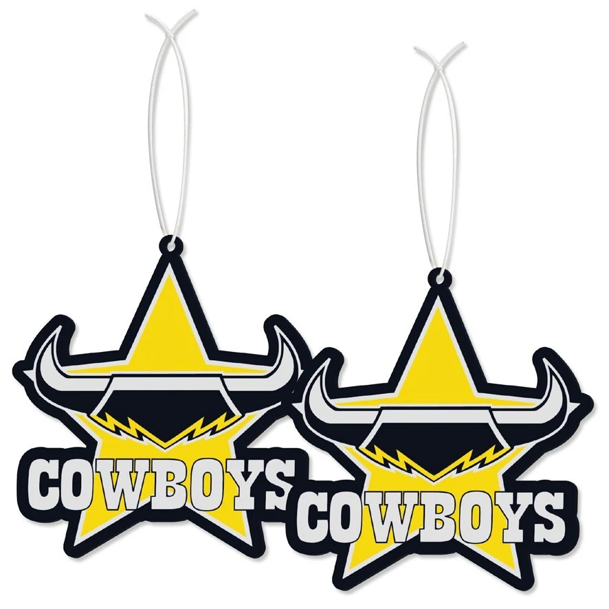 NRL Car Air Freshener 2 Pack - North Queensland Cowboys - Scented - Set of Two