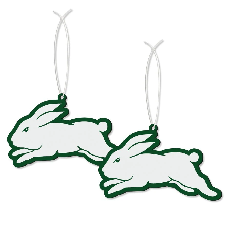 NRL Car Air Freshener 2 Pack - South Sydney Rabbitohs - Scented - Set of Two - Image 2