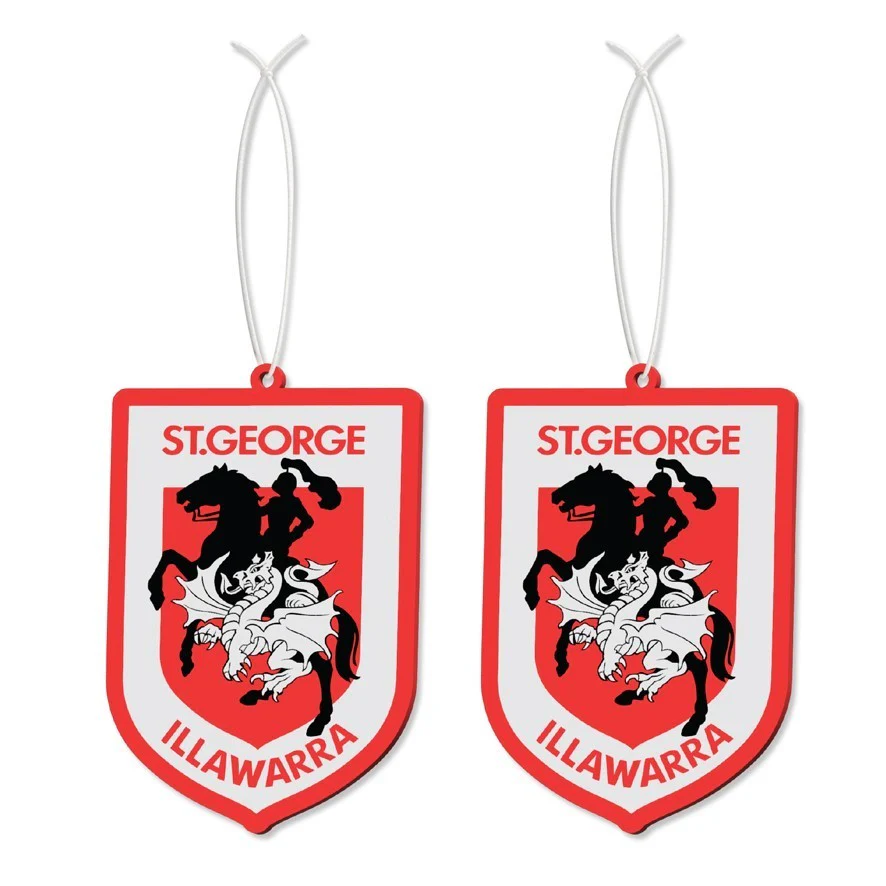 NRL Car Air Freshener 2 Pack - St George Illawarra Dragons - Scented -Set of Two - Image 2