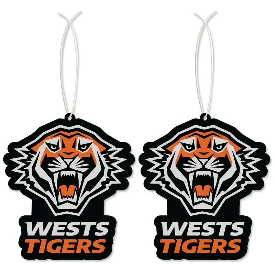 NRL Car Air Freshener 2 Pack - West Tigers - Scented - Set of Two - Image 2