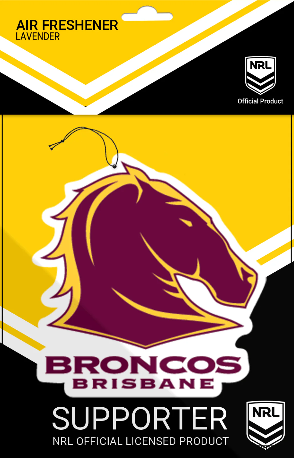 NRL Car Air Freshener - Brisbane Broncos - Rugby League
