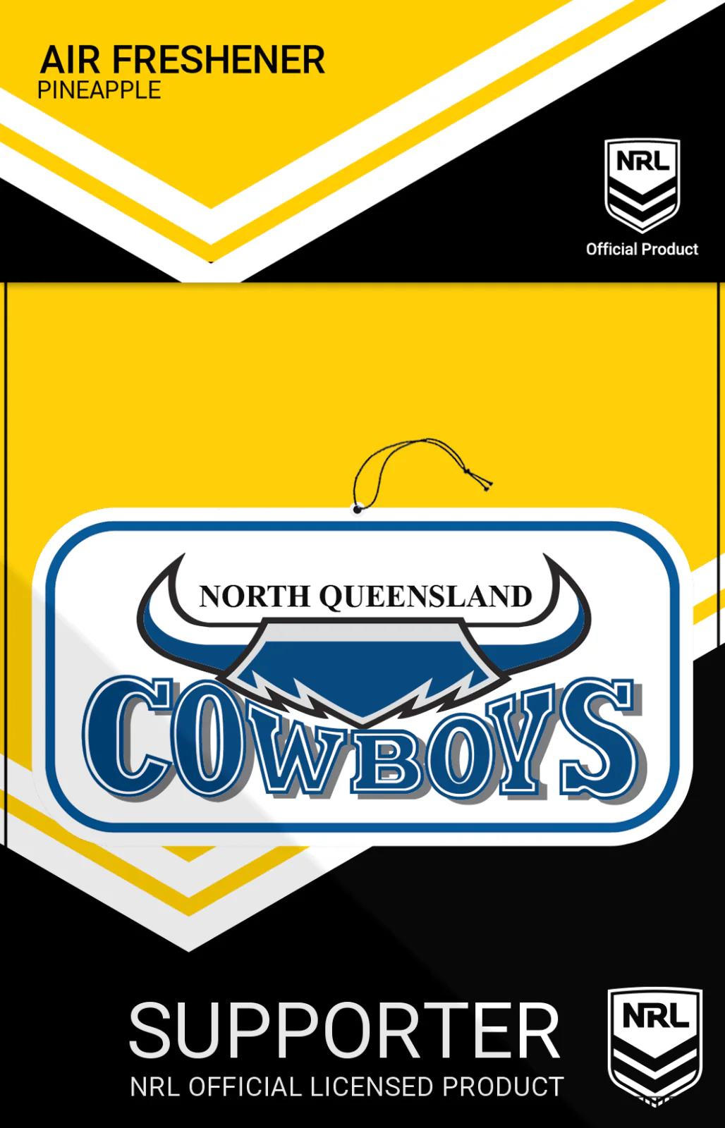 NRL Car Air Freshener - North Queensland Cowboys - Retro - Heritage - Image 2