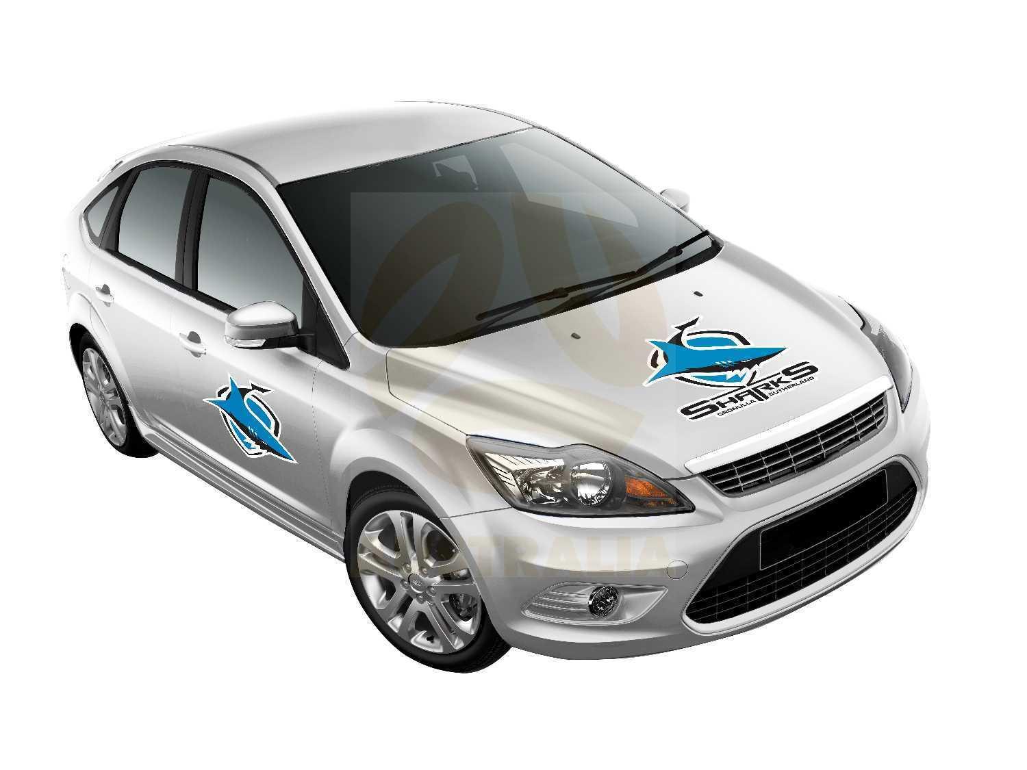 NRL Car Monster Decal - Cronulla Sharks - Sticker - Team Logo - 470mm - Image 4