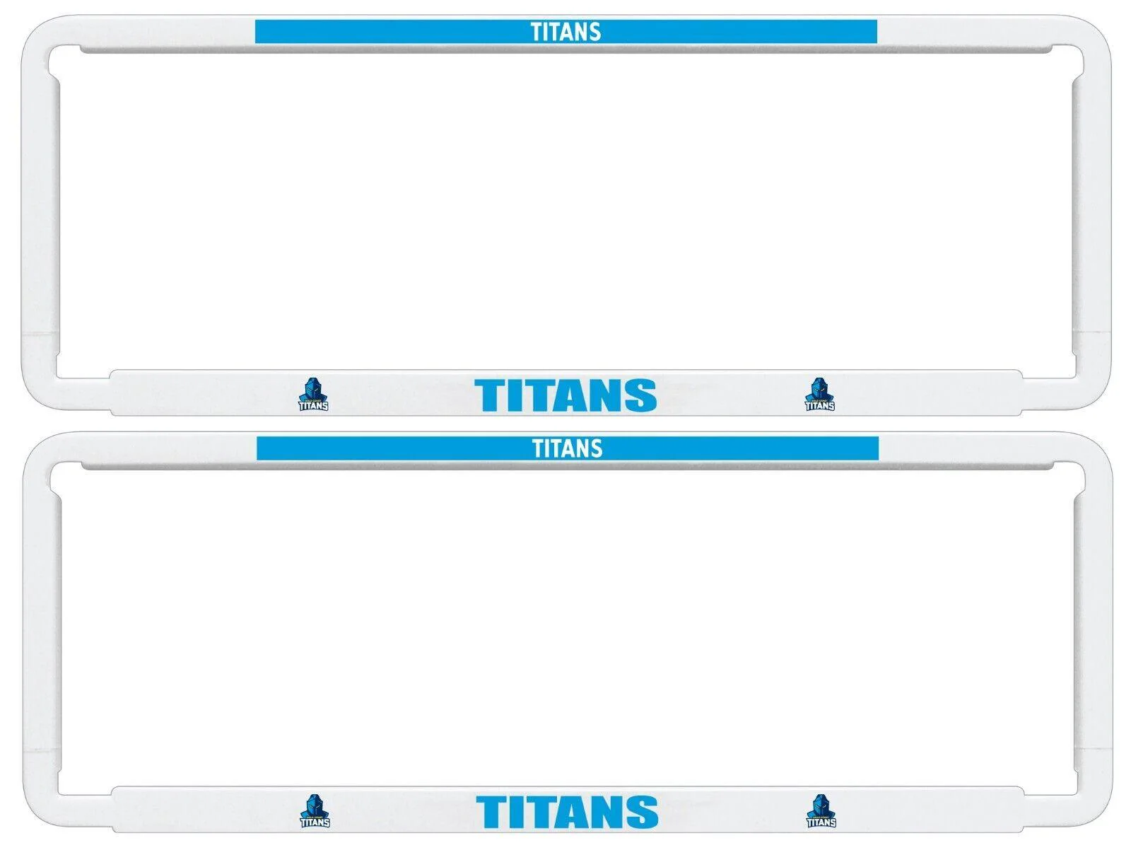 NRL Car Number Plate Frame - Set Of Two - Gold Coast Titans - Front/Back