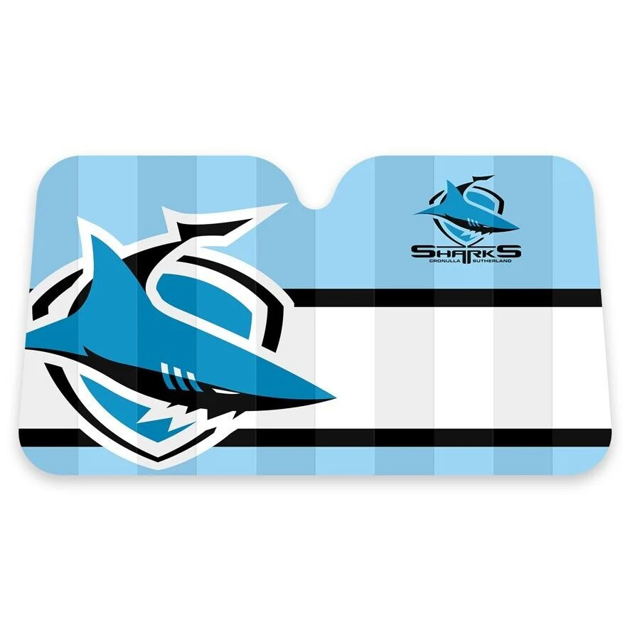 NRL Car Sunshade - Cronulla Sharks - 130cm x 70cm - Image 2