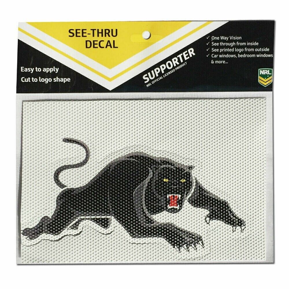 NRL Car UV Rated Decal Sticker - Penrith Panthers - Size 14-18cm - See Thru - Image 2
