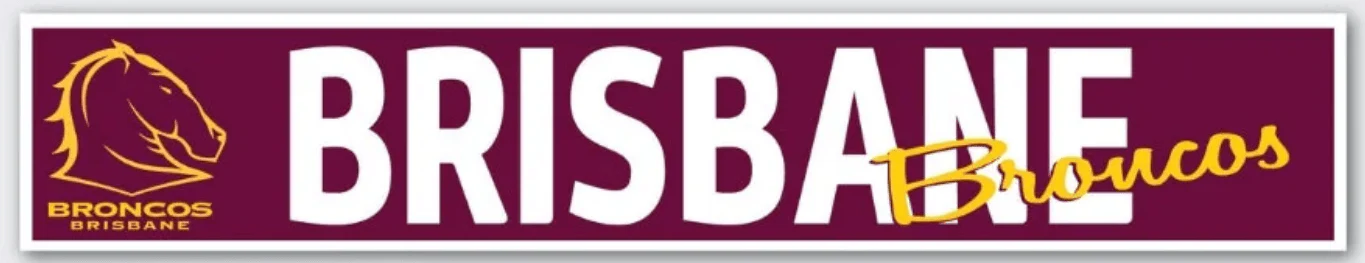NRL Car Window Decal - Brisbane Broncos - Sticker 280mm - Image 2