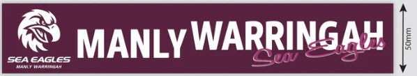 NRL Car Window Decal - Manly Sea Eagles - New Sticker - 280mm - Image 2