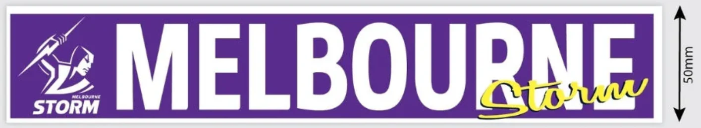 NRL Car Window Decal - Melbourne Storm - Sticker 280mm - Image 2