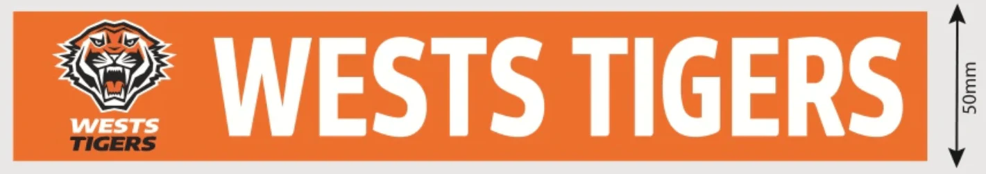 NRL Car Window Decal - West Tigers - Sticker 280mm - Image 2
