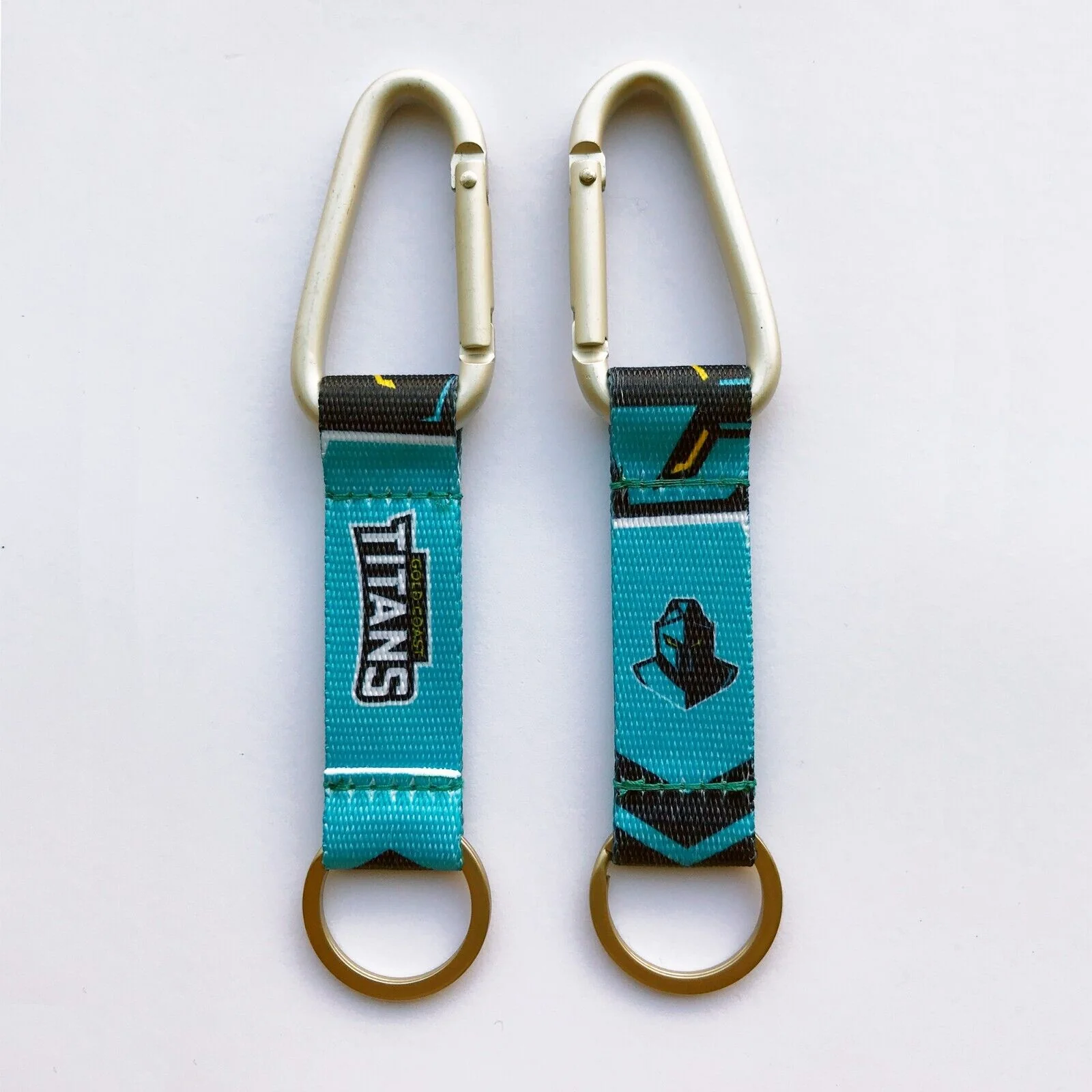NRL Carabiner Key Ring - Gold Coast Titans - Keyring - Clip and Ring - Image 2