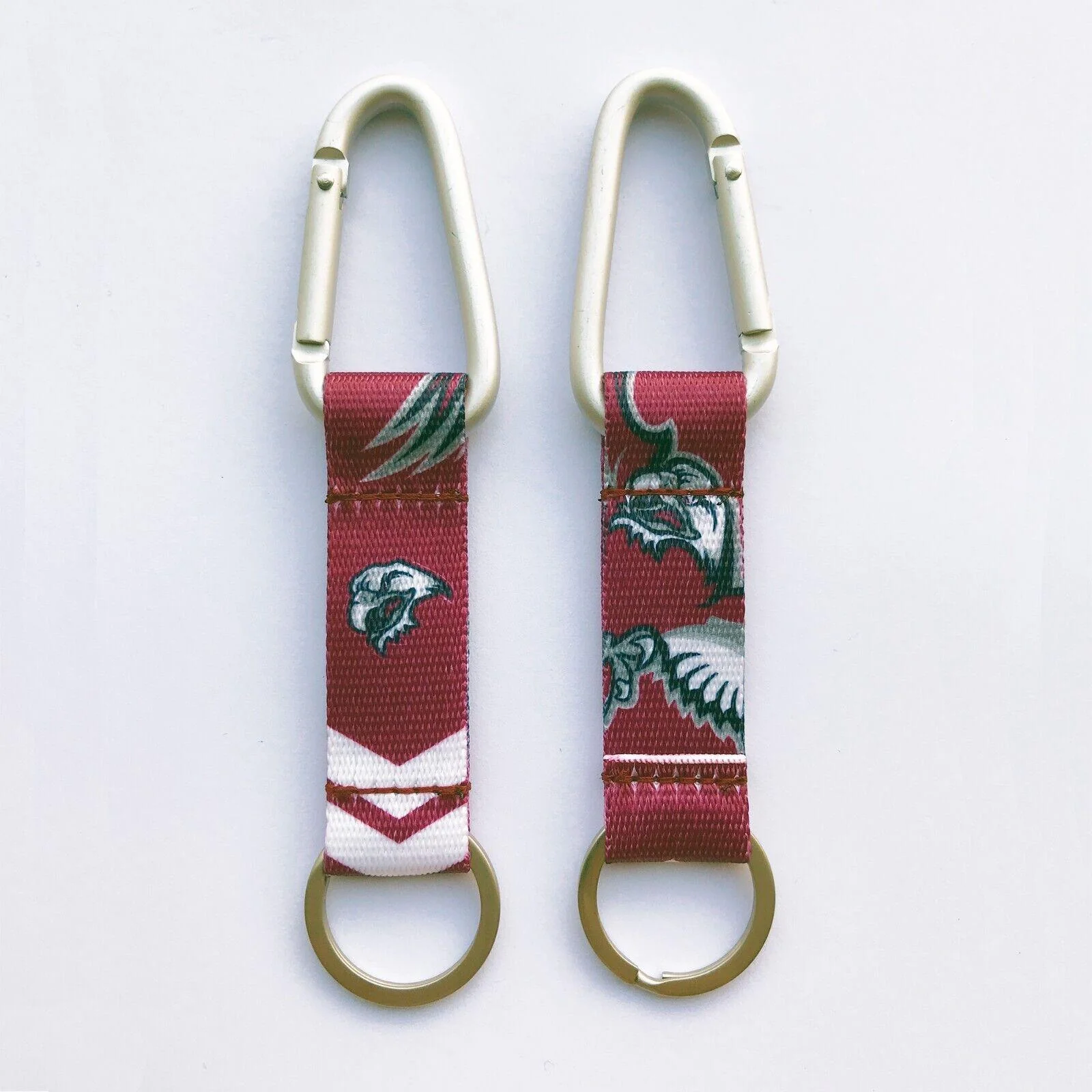 NRL Carabiner Key Ring - Manly Sea Eagles - Keyring - Clip and Ring - Image 2