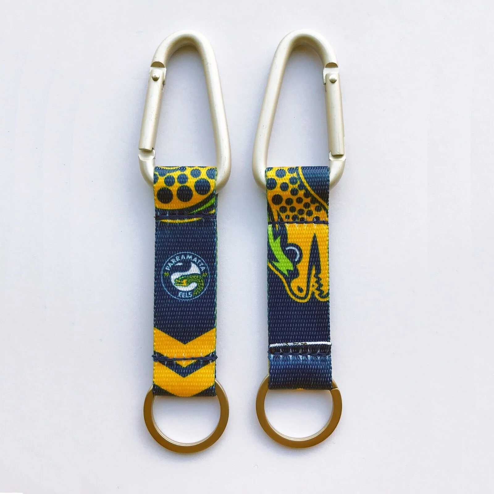 NRL Carabiner Key Ring - Paramatta Eels - Keyring - Clip and Ring - Image 2