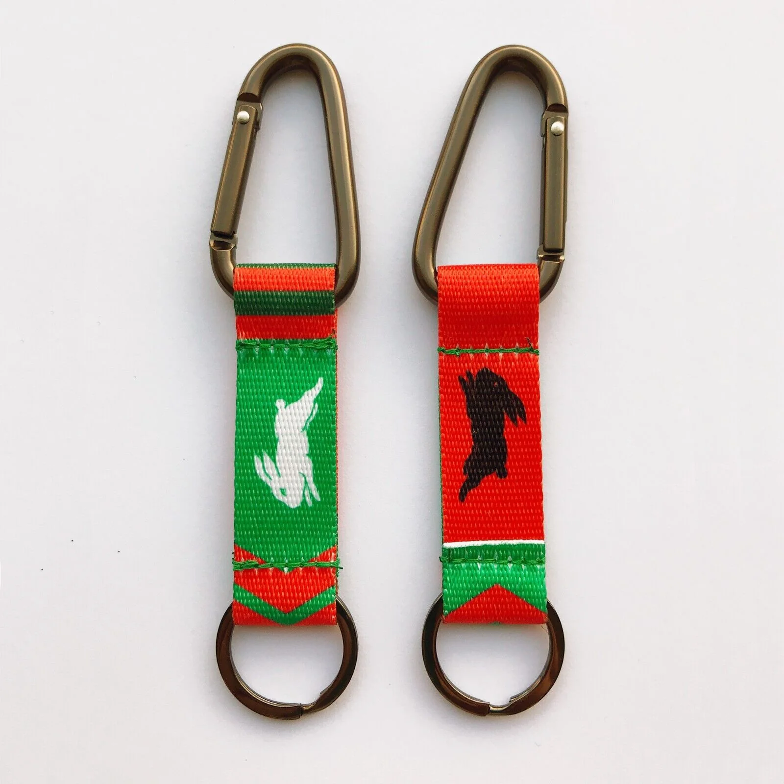 NRL Carabiner Key Ring - South Sydney Rabbitohs - Keyring - Clip and Ring - Image 2