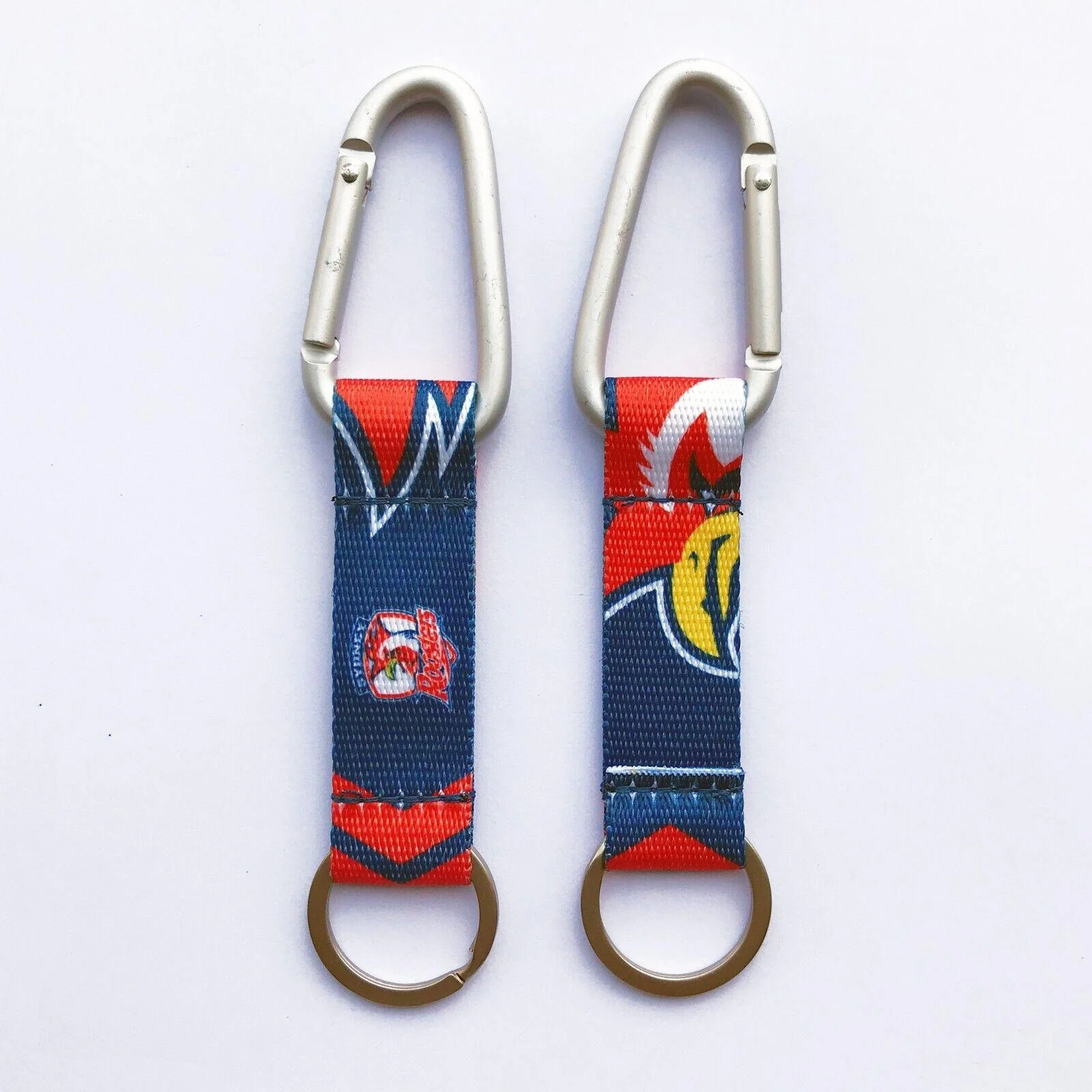 NRL Carabiner Key Ring - Sydney Roosters - Keyring - Clip and Ring - Image 2