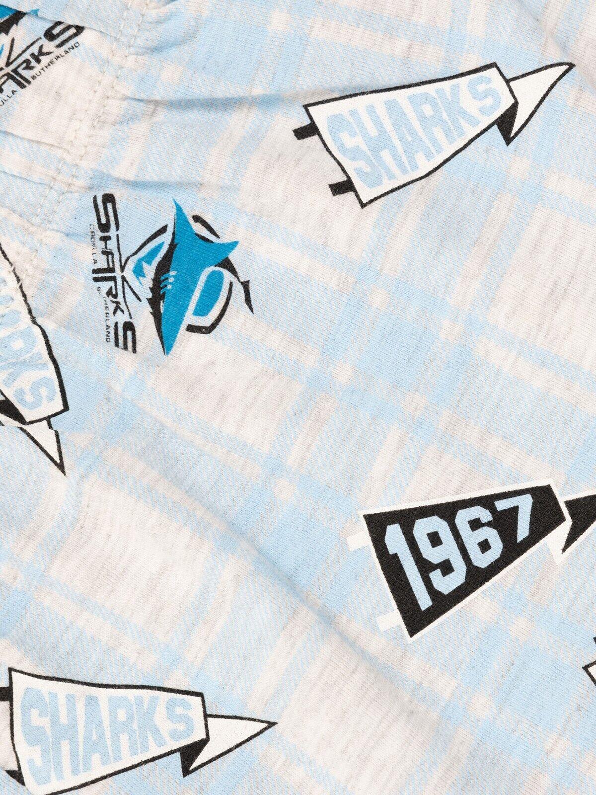 NRL Check Pyjama Set - Cronulla Sharks - Toddler - NAR - Image 3