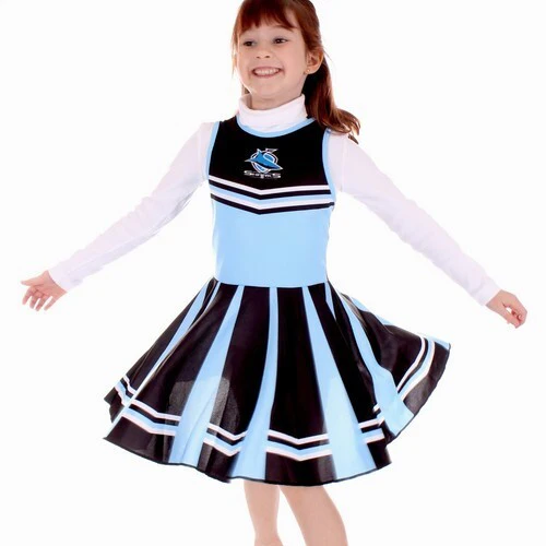NRL Cheerleader Dress - Cronulla Sharks  - Girls Footy Suit Toddler Kid