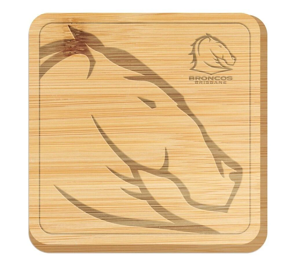 NRL Cheeseboard - Brisbane Broncos - 35 x 35 x 1.5cm - Serving Board - Image 2