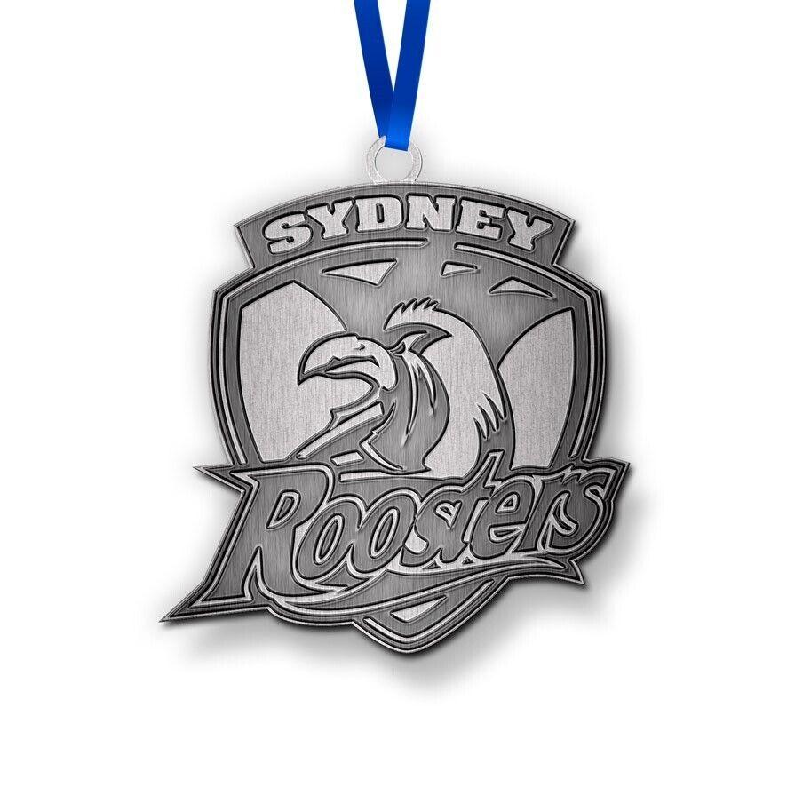 NRL Christmas Metal Ornament - Sydney Roosters - Approx. 70 x 50mm - Image 2