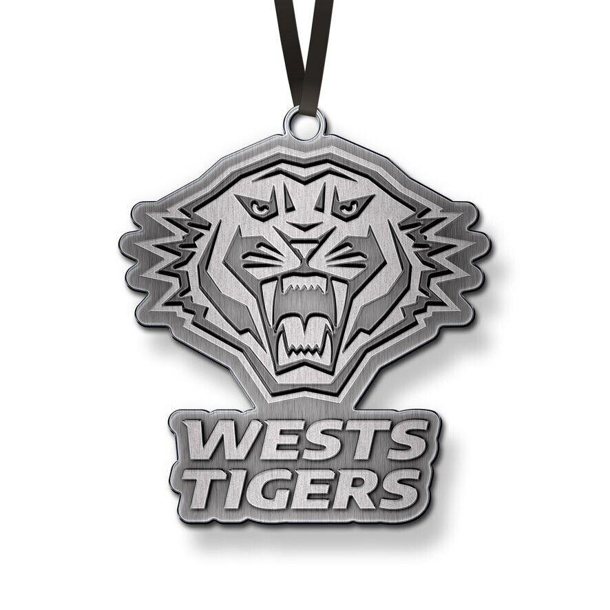 NRL Christmas Metal Ornament - West Tigers - Approx. 70 x 50mm - Image 2