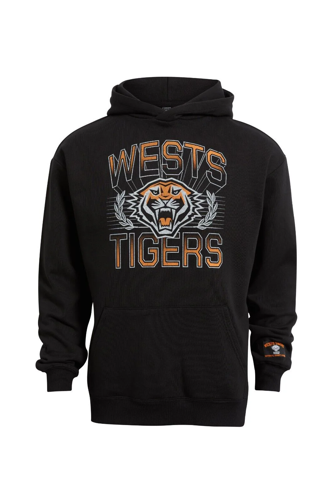 NRL Club Wreath Hoodie - West Tigers - Adult - Mens - Hoody - Jumper