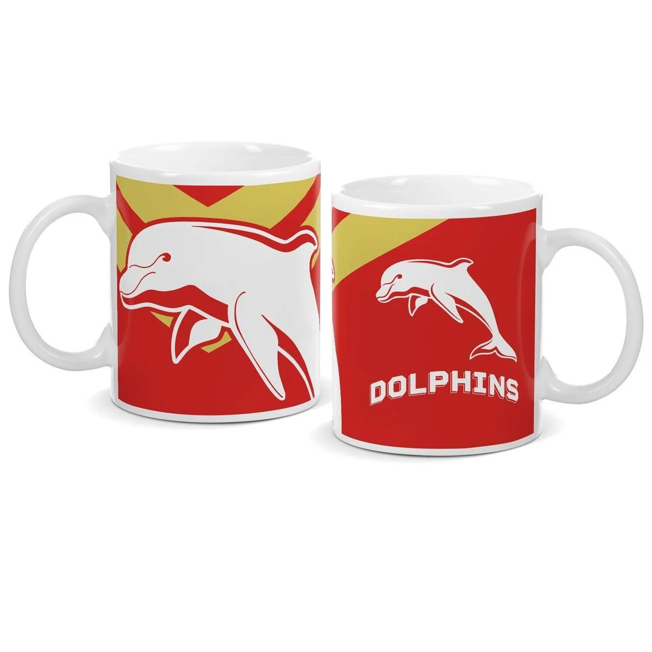 NRL Coffee Mug - Dolphins - Drinking Cup - Gift Box - Image 2