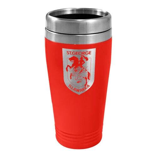 NRL Coffee Travel Mug - St George Illawarra Dragons -450ml Drink Cup Double Wall - Image 2