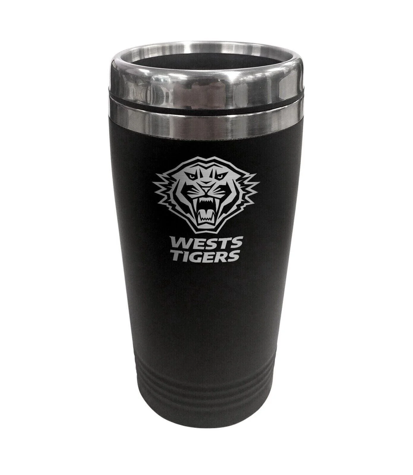 NRL Coffee Travel Mug - West Tigers - 450ml Drink Cup Double Wall - Image 2