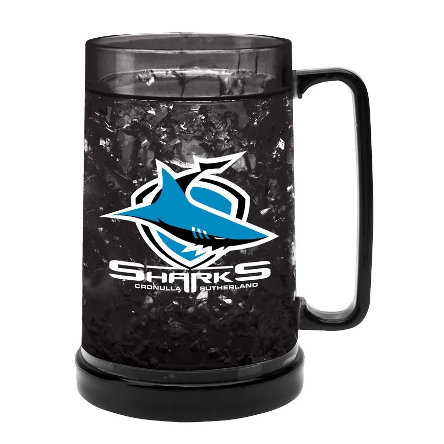 NRL Colour Freeze Mug - Cronulla Sharks - 500ML - Gel Freeze Drink Cup - Image 2