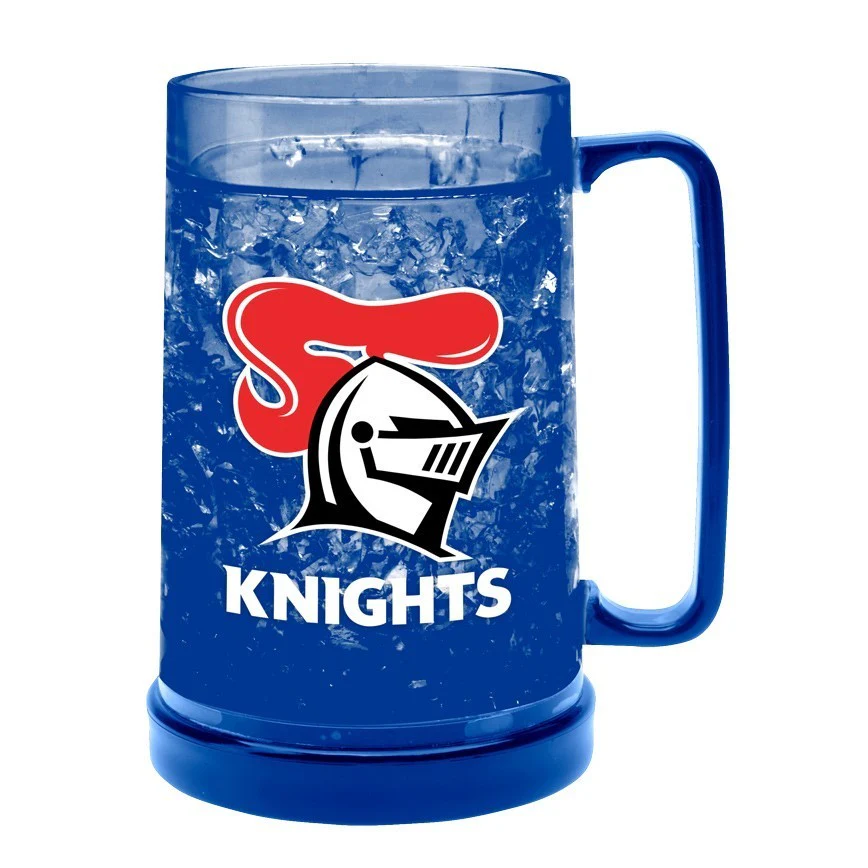 NRL Colour Freeze Mug - Newcastle Knights - 500ML - Gel Freeze Drink