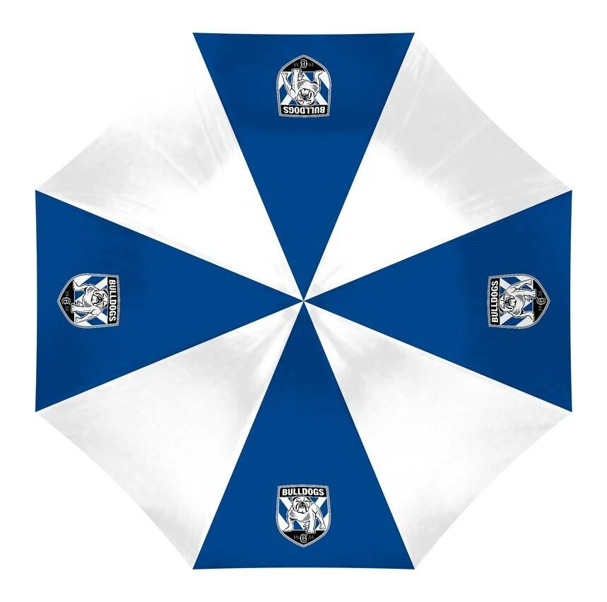 NRL Compact Umbrella - Canterbury Bulldogs - Rain - Glovebox - 60cm Length W17cm