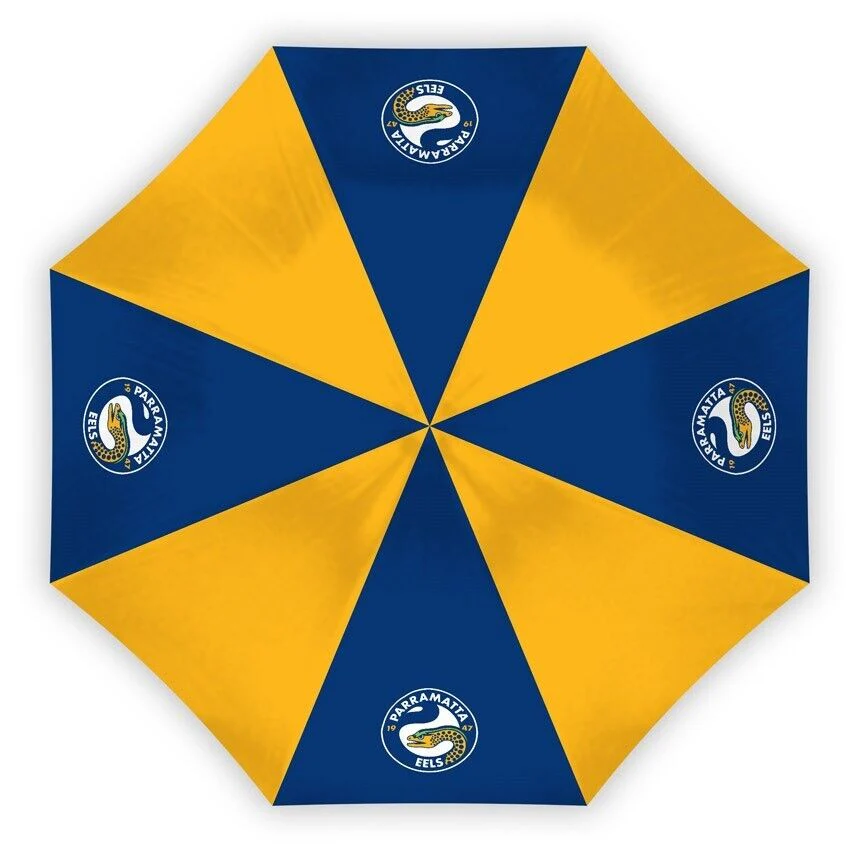 NRL Compact Umbrella - Paramatta Eels - Rain - Glovebox - 60cm Length W17cm - Image 2