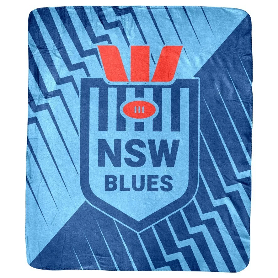 NRL Coral Fleece Blanket - New South Wales Blues - 150x130cm