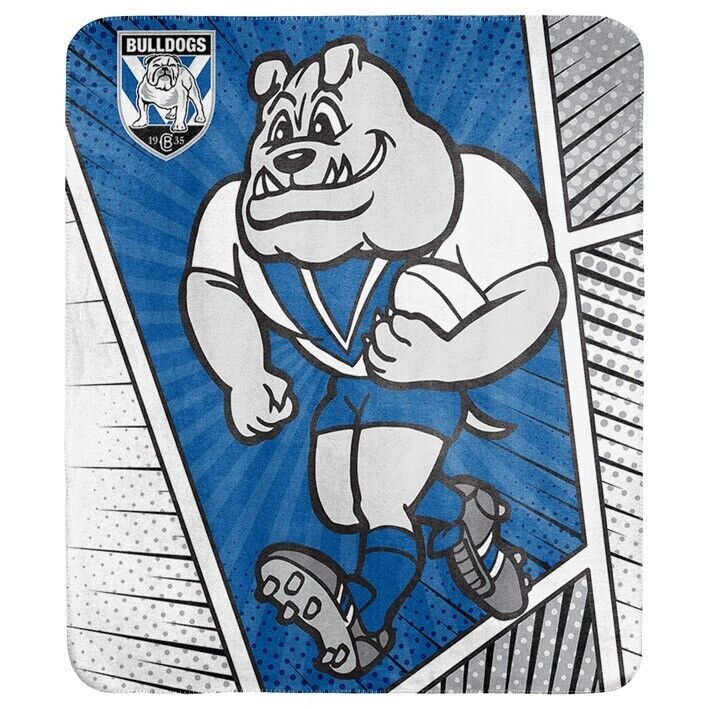NRL Coral Mascot Blanket - Canterbury Bulldogs - 150x130cm - Rugby League - Image 2