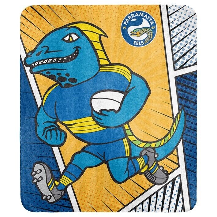 NRL Coral Mascot Blanket - Parramatta Eels - 150x130cm - Rugby League - Image 2