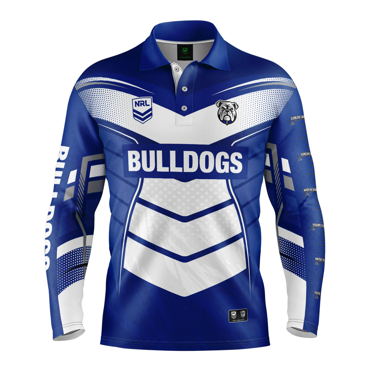 NRL 'Cyber' Fishing Shirt - Canterbury Bulldogs - Adult - Mens - Polo