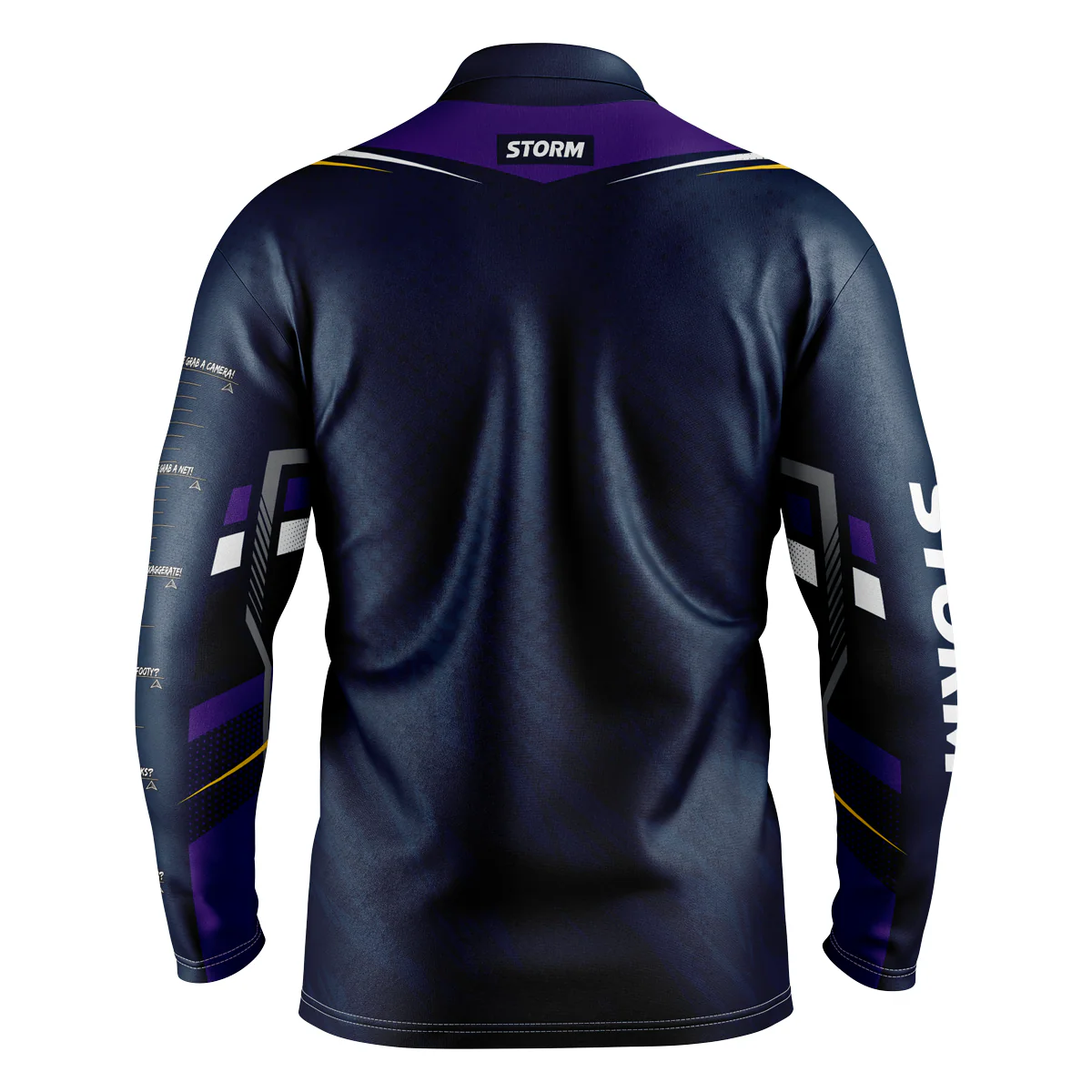 NRL 'Cyber' Fishing Shirt - Melbourne Storm - Adult - Mens - Polo - Image 2
