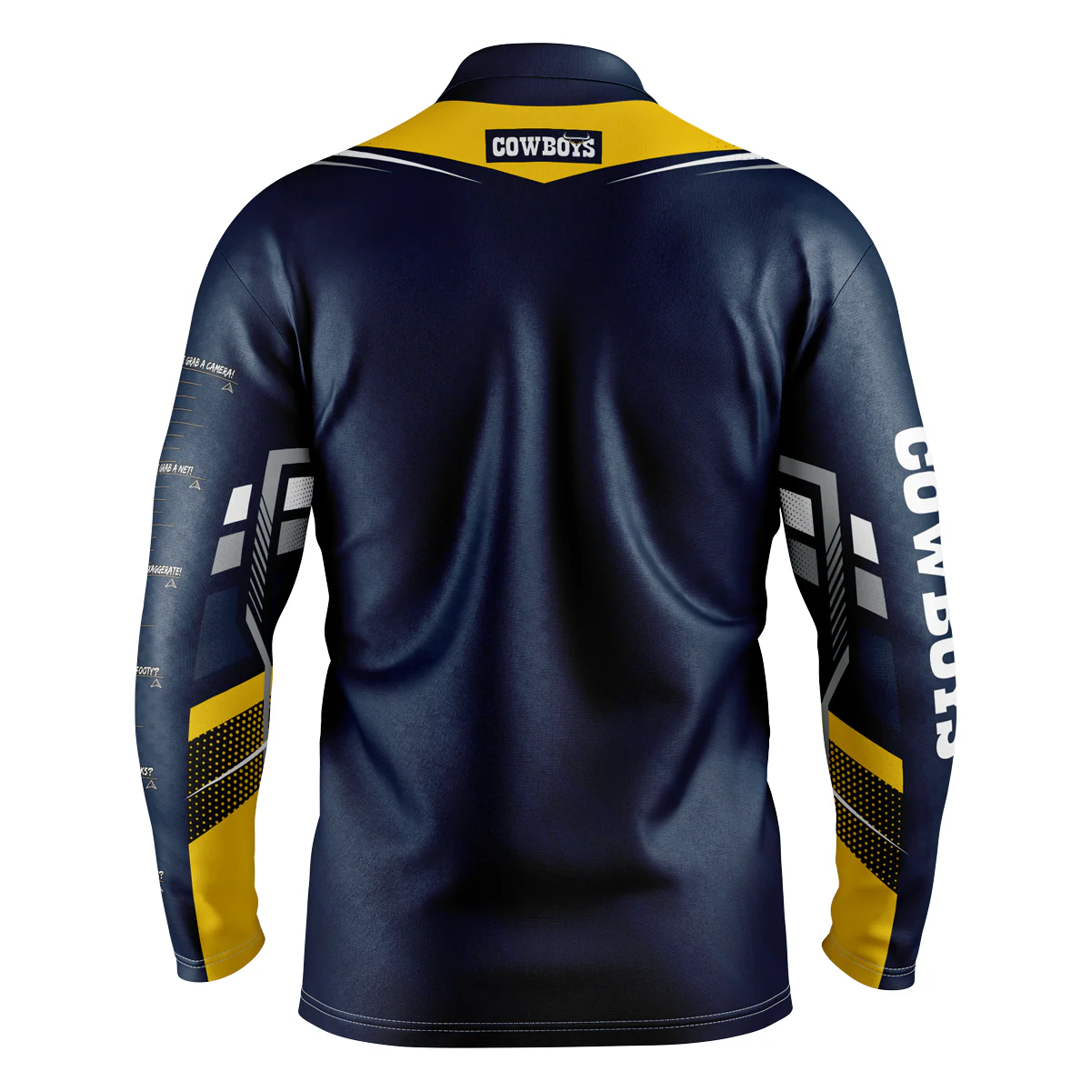 NRL 'Cyber' Fishing Shirt - North Queensland Cowboys - Adult - Mens - Polo - Image 2