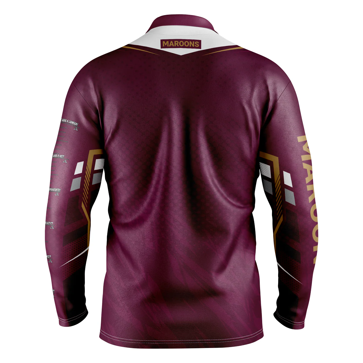 NRL 'Cyber' Fishing Shirt - Queensland Maroons - QLD - Youth - Polo - Image 2