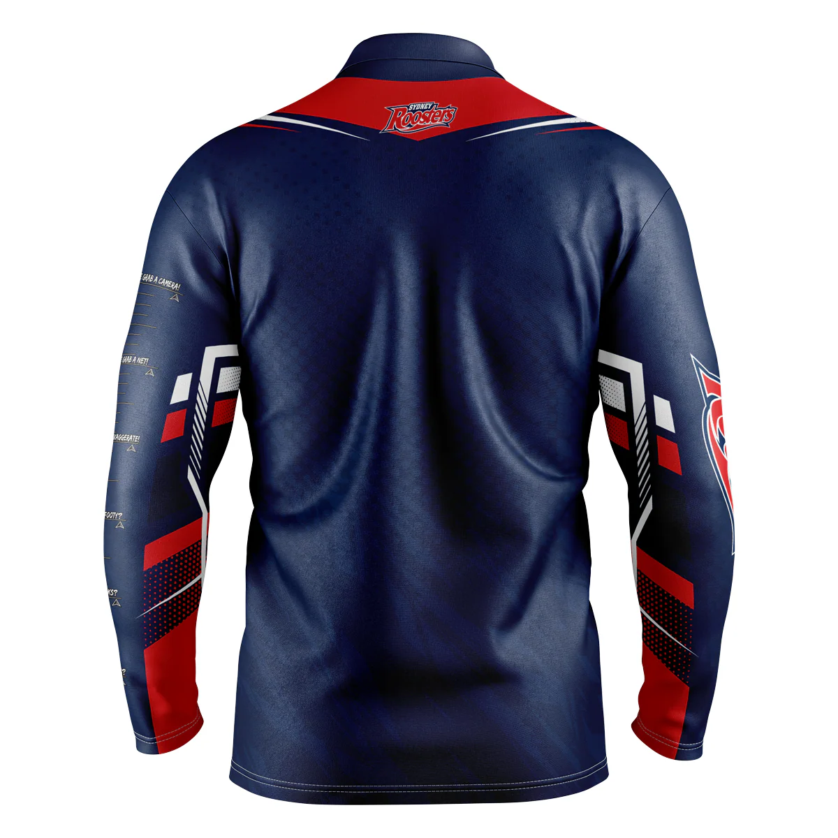 NRL 'Cyber' Fishing Shirt - Sydney Roosters - Adult - Mens - Polo - Image 2