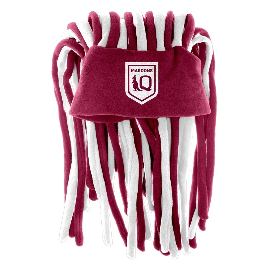 NRL Dreadlock Hat - Queensland Maroons - QLD - Adult - OSFM - Fun - Image 2