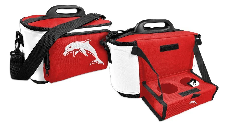 NRL Drink Cooler Bag With Tray - Dolphins - Team Logo - Insulated - Image 2